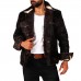 Laverapelle Men’s Maverick Cowhide Brown Fur Leather Jacket (Blazer Jacket) - 2501001