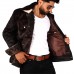 Laverapelle Men’s Maverick Cowhide Brown Fur Leather Jacket (Blazer Jacket) - 2501001