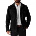 Laverapelle Men’s Trucker Cow Suede Leather Jacket (Black, Blazer Jacket) - 2501003