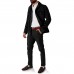 Laverapelle Men’s Trucker Cow Suede Leather Jacket (Black, Blazer Jacket) - 2501003