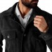 Laverapelle Men’s Trucker Cow Suede Leather Jacket (Black, Blazer Jacket) - 2501003