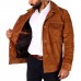 Laverapelle Men’s Trucker Cow Suede Leather Jacket (Black, Blazer Jacket) - 2501003
