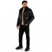 Laverapelle Men’s Bomber Shearling Lambskin Leather Jacket (Black, Aviator Jacket) - 2501004