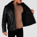 Laverapelle Men’s Bomber Shearling Lambskin Leather Jacket (Black, Aviator Jacket) - 2501004