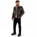 Laverapelle Men’s Bomber Shearling Lambskin Leather Jacket (Black, Aviator Jacket) - 2501004