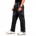 Laverapelle Men's Genuine Lambskin Leather Pants (Black, Cargo Pants) - 2504001