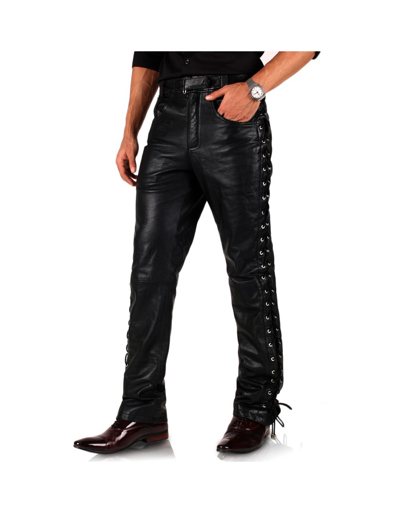 Laverapelle Men’s Lacelane Leather Pants - 2504004