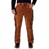 Laverapelle Men’s Cowboy Fringe Leather Pants - 2504005