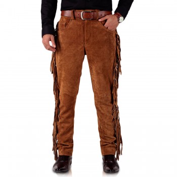 Laverapelle Men’s Cowboy Fringe Leather Pants - 2504005