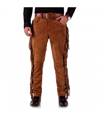 Laverapelle Men’s Cowboy Fringe Leather Pants - 2504005