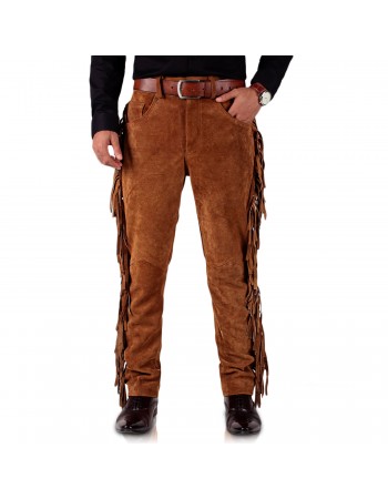 Laverapelle Men’s Cowboy Fringe Leather Pants - 2504005