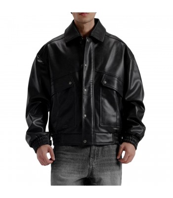 Laverapelle Men's Genuine Lambskin Leather Jacket (Black, Bomber Jacket) - 2601003