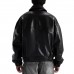 Laverapelle Men's Genuine Lambskin Leather Jacket (Black, Bomber Jacket) - 2601003