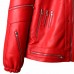 Laverapelle MJ "Beat It" Style Red Leather Jacket - Retro 80s Costume for Men | Cosplay Musical Icon Outfit