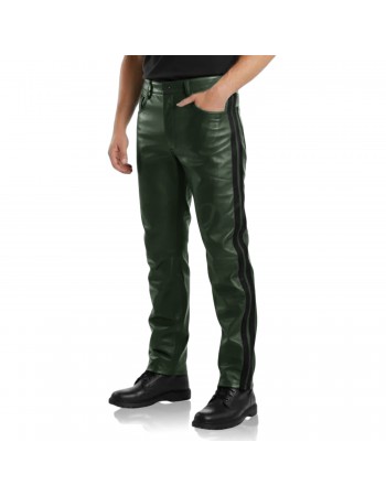 Laverapelle Dual-striped Leather pants
