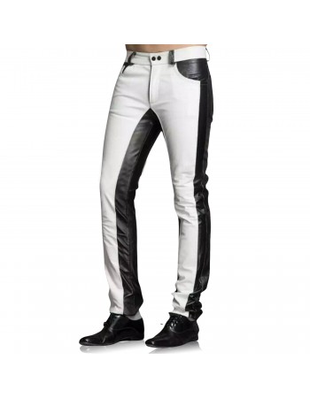 Laverapelle Two Tone Leather Biker Pants