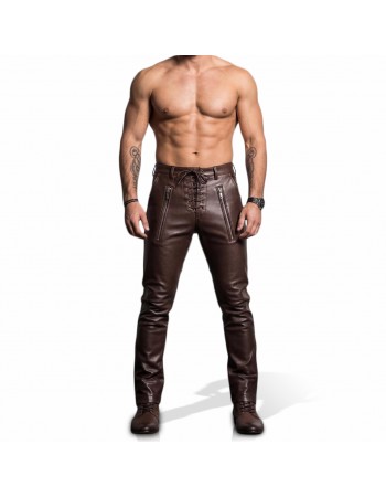 Laverapelle Lace-up biker leather pants