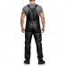 Laverapelle Men's Genuine Lambskin Leather Overalls (Black, Jumpsuit) - 2607002