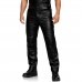 Laverapelle Men's Genuine Lambskin Leather Overalls (Black, Jumpsuit) - 2607002