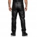 Laverapelle Men's Genuine Lambskin Leather Overalls (Black, Jumpsuit) - 2607002