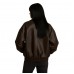 Laverapelle Women's Genuine Lambskin Oversized Bomber Leather Jacket (Black, Bomber Jacket) - 2621001