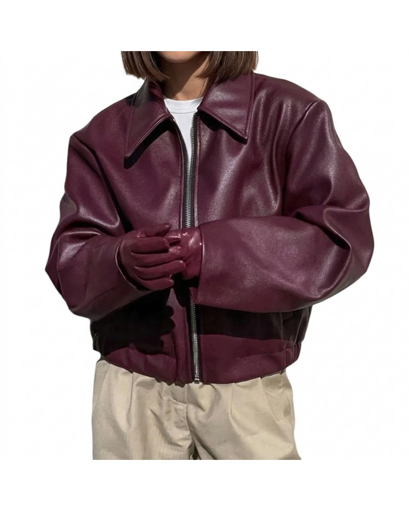 Laverapelle Women's Genuine Lambskin Oversized Bomber Leather Jacket (Black, Bomber Jacket) - 2621003 Laverapelle Women's Genuine Lambskin Oversized Bomber Leather Jacket (Black, Bomber Jacket) - 2621003