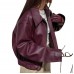Laverapelle Women's Genuine Lambskin Oversized Bomber Leather Jacket (Black, Bomber Jacket) - 2621003 Laverapelle Women's Genuine Lambskin Oversized Bomber Leather Jacket (Black, Bomber Jacket) - 2621003