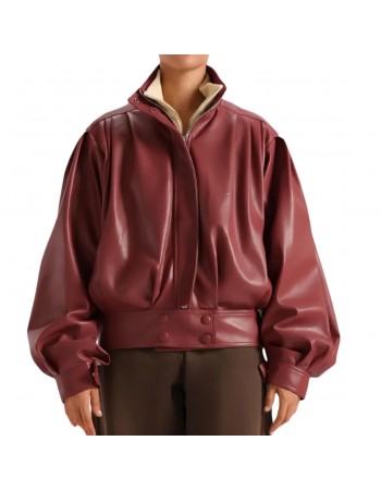 Laverapelle Women's Genuine Lambskin Oversized Leather Jacket (Black, Classic Jacket) - 2621005