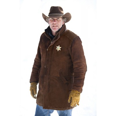 Laverapelle Men's SHERIFF WALT (ROBERT TAYLOR) COW SUEDE LEATHER COAT (Long Coat) - 1502774