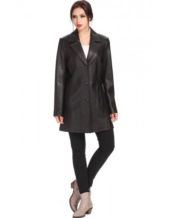 Laverapelle Women's Genuine Lambskin Leather Coat (Blazer Coat) - 1522759