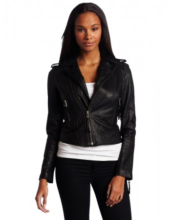Laverapelle Women's Genuine Lambskin Leather Jacket (Rocker Jacket) - 1521764