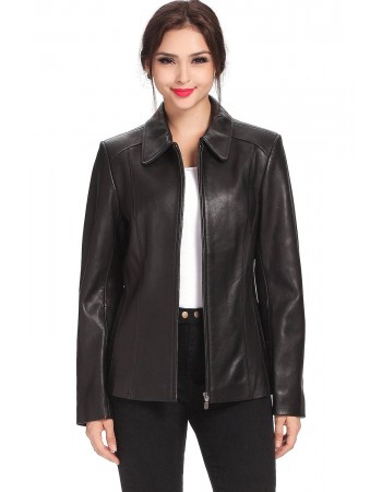 Laverapelle Women's Genuine Lambskin Leather Coat (Classic Coat) - 1521760