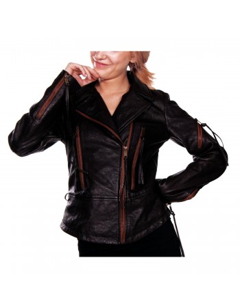 Laverapelle Women's Genuine Lambskin Leather Jacket (Fencing Jacket) - 1521751