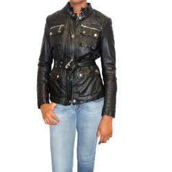 Laverapelle Women's Genuine Lambskin Leather Jacket (Field Jacket) - 1521741