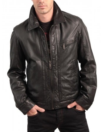 Laverapelle Men's Genuine Lambskin Leather Jacket (Aviator Jacket) - 1501617