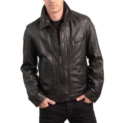 Laverapelle Men's Genuine Lambskin Leather Jacket (Aviator Jacket) - 1501617