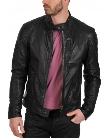Laverapelle Men's Genuine Lambskin Leather Jacket (Racer Jacket) - 1501069 Laverapelle Men's Genuine Lambskin Leather Jacket (Racer Jacket) - 1501069