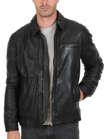 Laverapelle Men's Genuine Cowhide Leather Jacket (Aviator Jacket) - 1501584