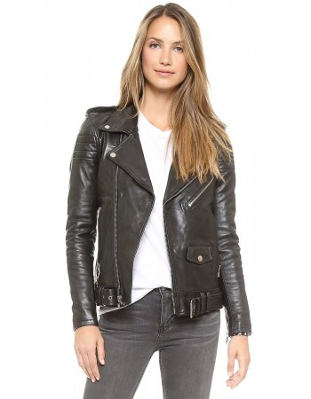 Laverapelle Women's Genuine Lambskin Leather Jacket (Double Rider Jacket) - 1521707