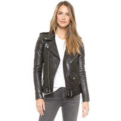 Laverapelle Women's Genuine Lambskin Leather Jacket (Double Rider Jacket) - 1521707