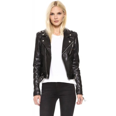 Laverapelle Women's Genuine Lambskin Leather Jacket (Double Rider Jacket) - 1521709
