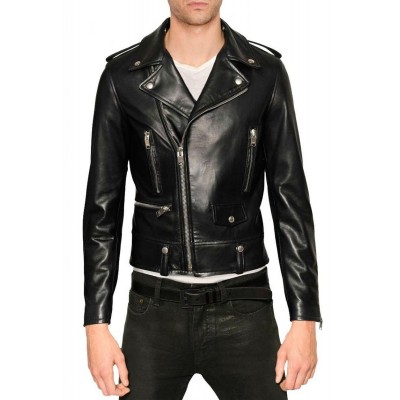 Laverapelle Men's Genuine Cowhide Leather Jacket (Double Rider Jacket) - 1501583