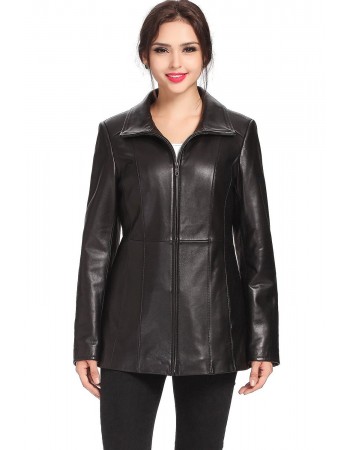 Laverapelle Women's Genuine Lambskin Leather Coat (Classic Coat) - 1522692