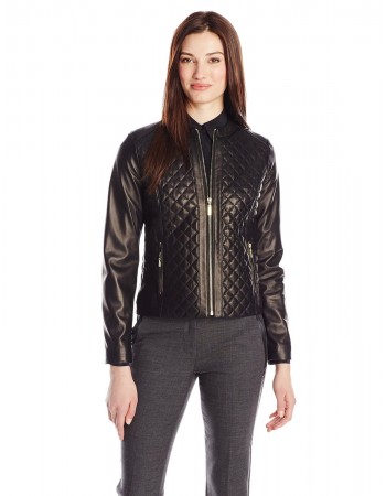 Laverapelle Women's Genuine Lambskin Leather Jacket (Quilted Jacket) - 1521686