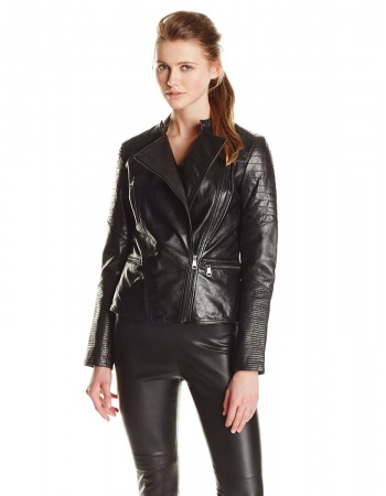 Laverapelle Women's Genuine Lambskin Leather Jacket (Double Rider Jacket) - 1521701