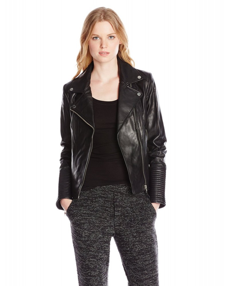 Laverapelle Women's Genuine Lambskin Leather Jacket (Double Rider Jacket) - 1521694