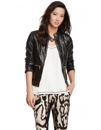 Laverapelle Women's Genuine Lambskin Leather Jacket (Fencing Jacket) - 1521736