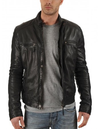 Laverapelle Men's Genuine Lambskin Leather Jacket (Racer Jacket) - 1501179 Laverapelle Men's Genuine Lambskin Leather Jacket (Racer Jacket) - 1501179