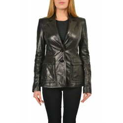 Laverapelle Women's Genuine Lambskin Leather Coat (Blazer Coat) - 1521733