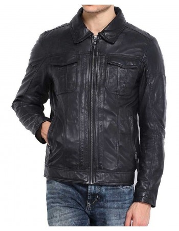 Laverapelle Men's Genuine Lambskin Leather Jacket (Regal Jacket) - 1501205